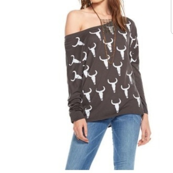 Chaser Tops - Chaser Bull Skull Graphic T-shirt